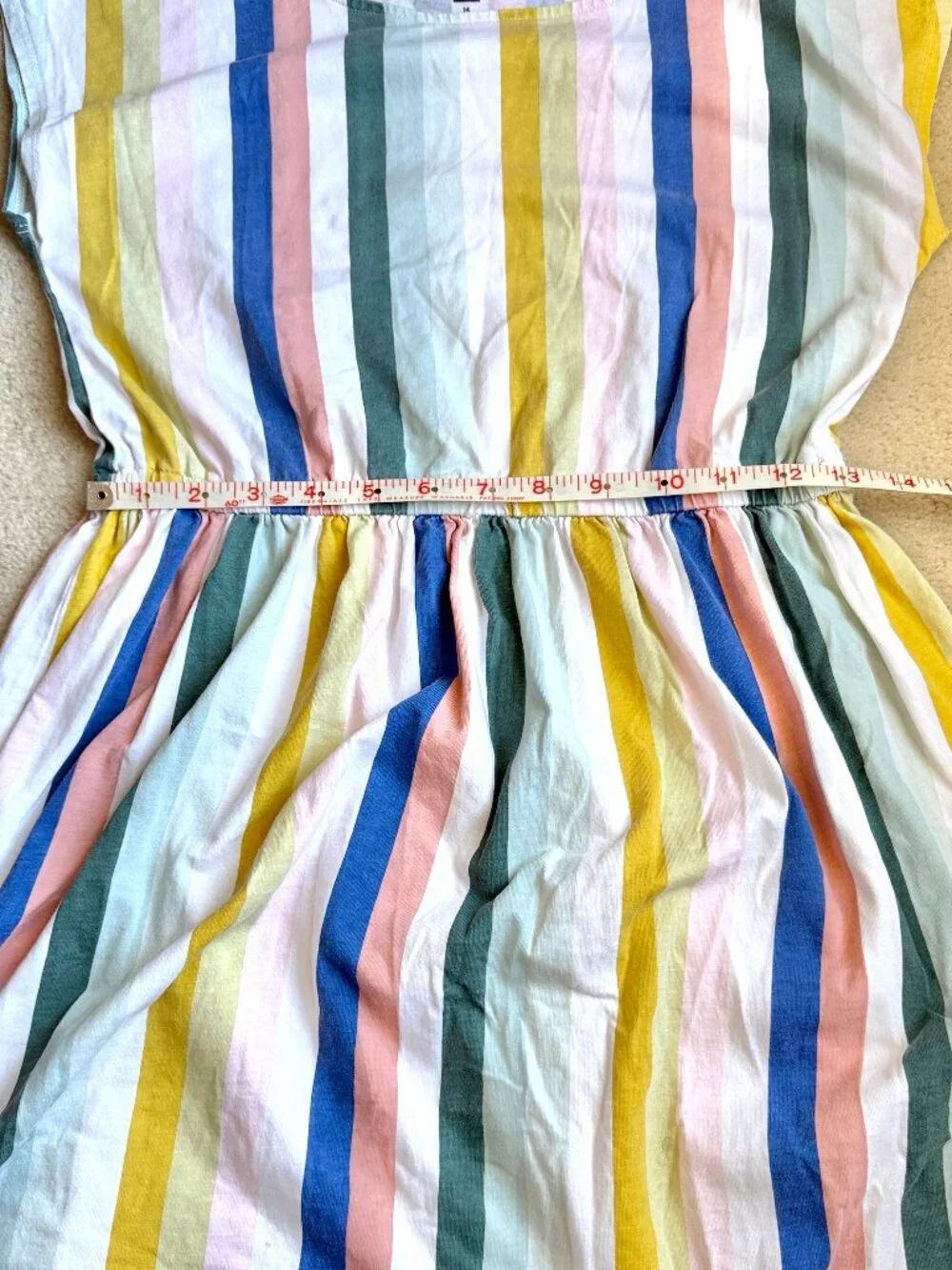 Tea Collection Multicolor Vertical Stripes High-Low Dress Girls Size 14